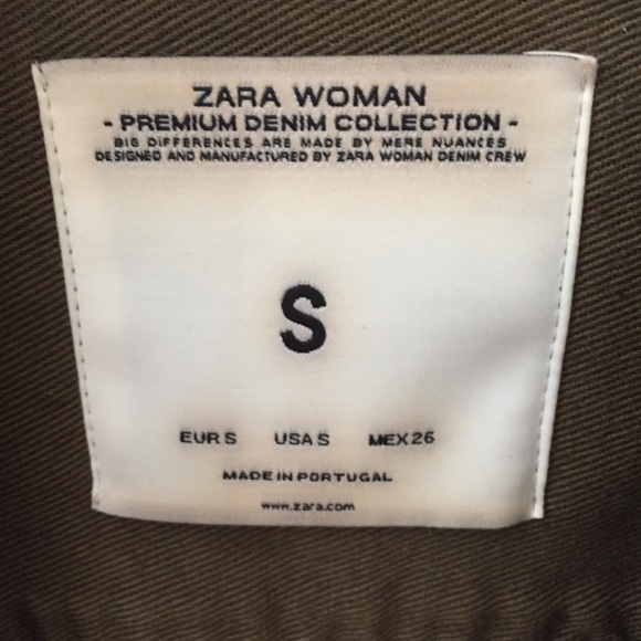 Zara Olive Green Paint Splatter Over Shirt - Picture 8 of 8